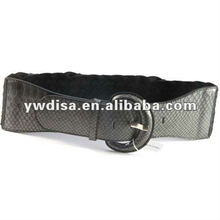 Grey PU Braided Belt For Women